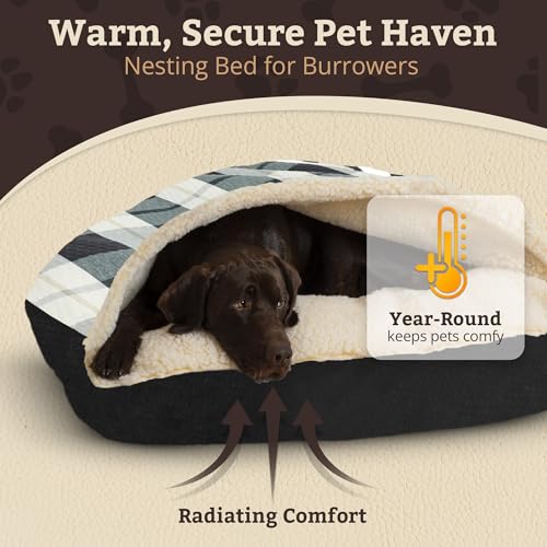 Rectangle Cozy Cave Dog Bed (Barkley Black Diamond / Medium)