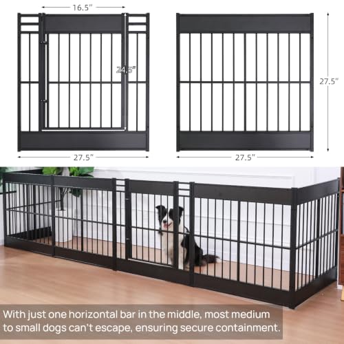 Large Furniture Style Dog Playpen (Black / 12 Panels (27.5" High))