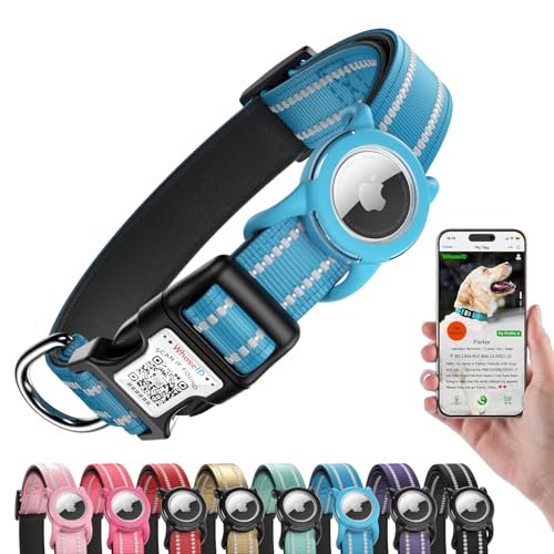 Airtag Dog Collar (Z: Blue / L: with Airtag Holder)