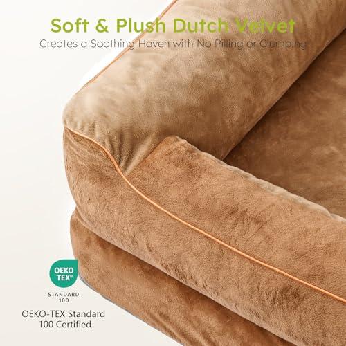 Dog Beds for Large Dogs (Brown / Large(36"L x 27"W x8.5"Th))