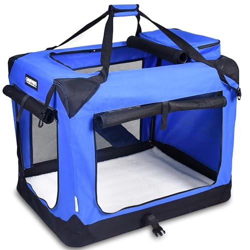 3 Door Soft Dog Crates Kennel (5-Blue)