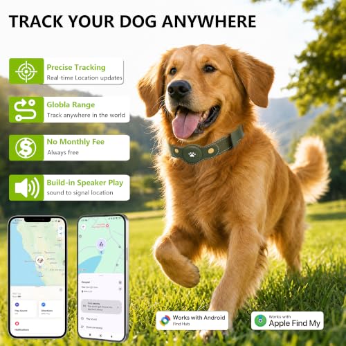 GPS Tracker for Dogs (deep green / L(12.5''-21''))
