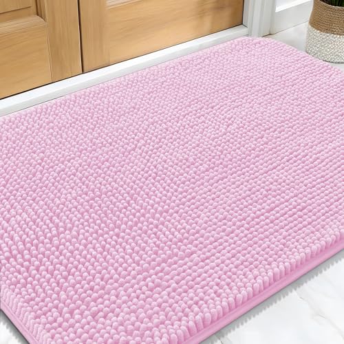 Dog Door Mat for Muddy Paws 34x21 (Pink / 34" X 21")