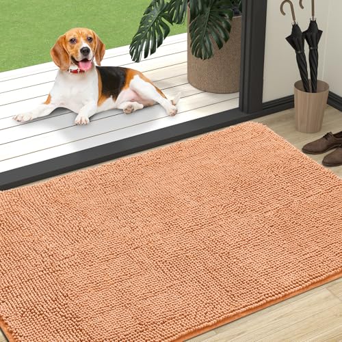 Dog Door Mat for Muddy Paws 47x32 (Orange / 47" X 32")