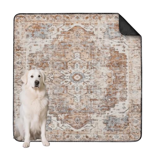 Washable Pee Pads for Dogs (72"x72"(1 Pack) / C Brown)