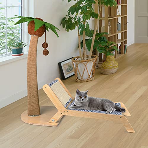 29.5" Cat Scratching Post with Lounge (35.3" x 12.5" x 29.5“)