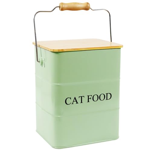 Cat Food storage container Cat Treats Jar (Cat-Green)