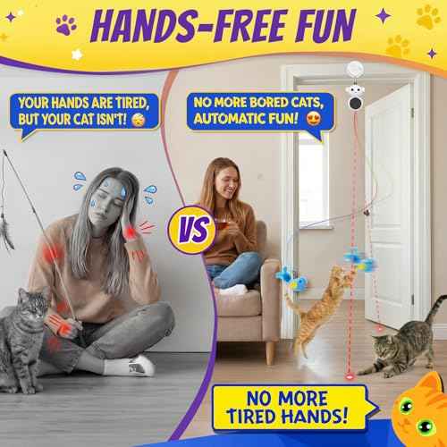 Interactive Cat Toy for Indoor Cats (White)