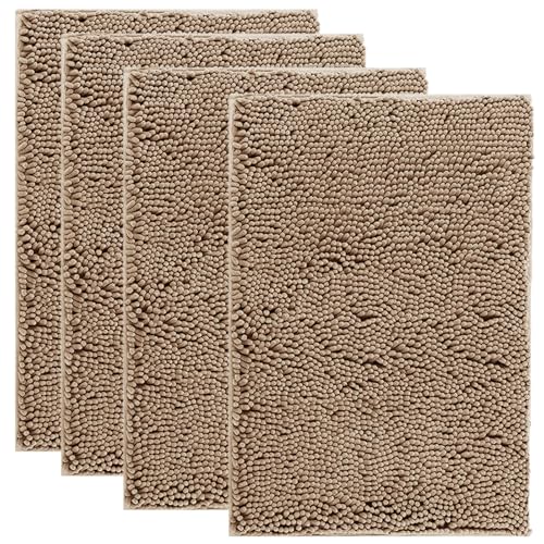 4 Pieces Set Muddy Door Mats for Dogs (Camel / 30" x 20"(4 pieces))