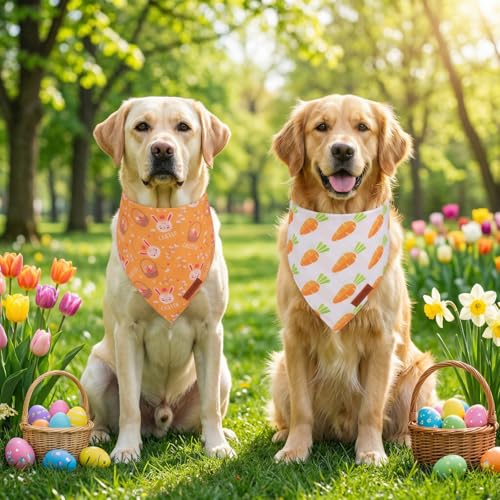 2 Pack Easter Dog Bandana (X-Large / Easter-2)