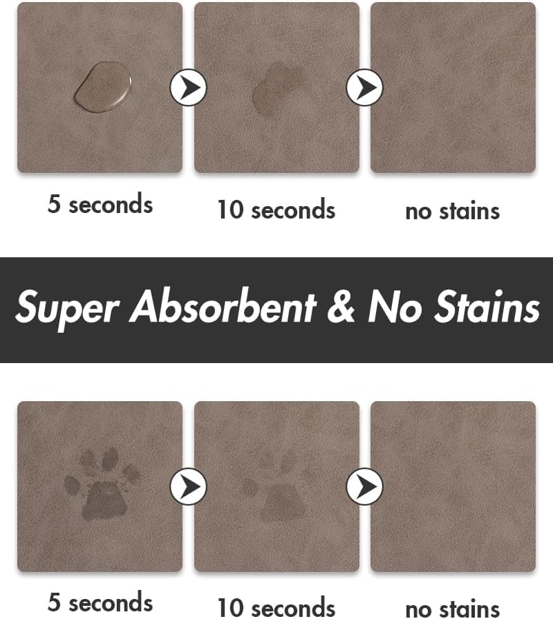 Absorbent Dog Food Mat (Brown / 17"x28")