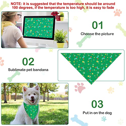 12 Pcs Plain Dog Bandanas Blank Adjustable Washable (64 x 43 x 43 cm / Fresh Color)