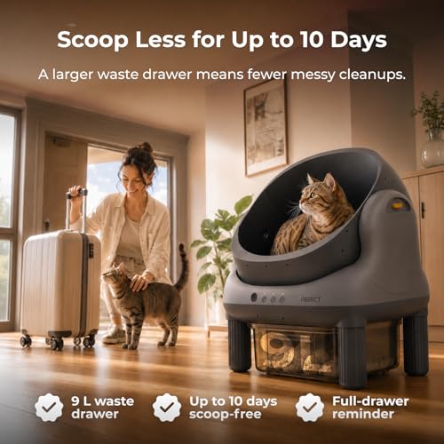 Open Top L1 Self Cleaning Litter Box (Black)