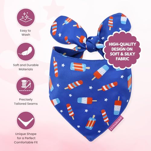 4th of July Summer Popsicle Ice Cream Pet Bandana (4th of July / Small)
