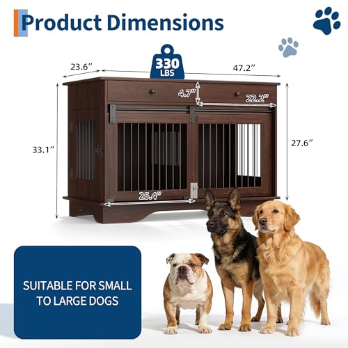 Dog Furniture Crate (Brown)