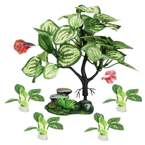 Betta Fish Tank Decor (Green5 / big 5)