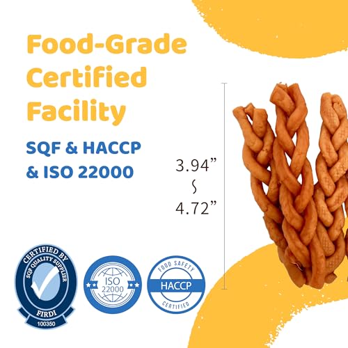 Turkey Dog Treats (3.5 Ounce (Pack of 5) / Original, Braided Stick)