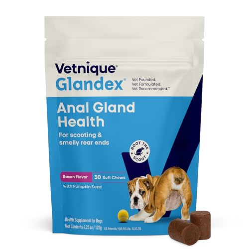 Glandex for Dogs Anal Gland Chews 30ct Pumpkin + Digestive Enzymes (30ct)