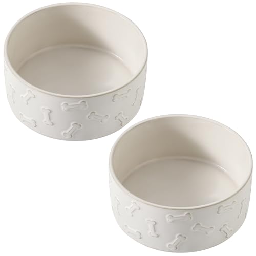 Ceramic Dog Bowl Set of 2 (6.1 in-Medium)