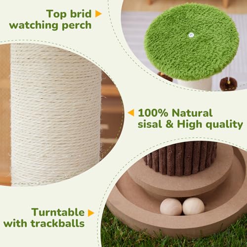 34" Tall Cat Scratching Posts (Green)
