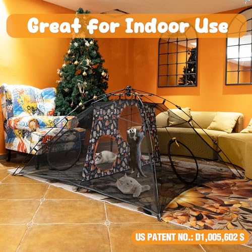 Outdoor Cat Play Tent for Indoors and Outdoors (Colorful / One layer)