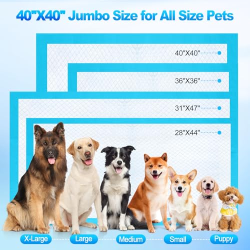 Pee Pads for Dogs & Cats 40"x40" 40 Count (40"x40")