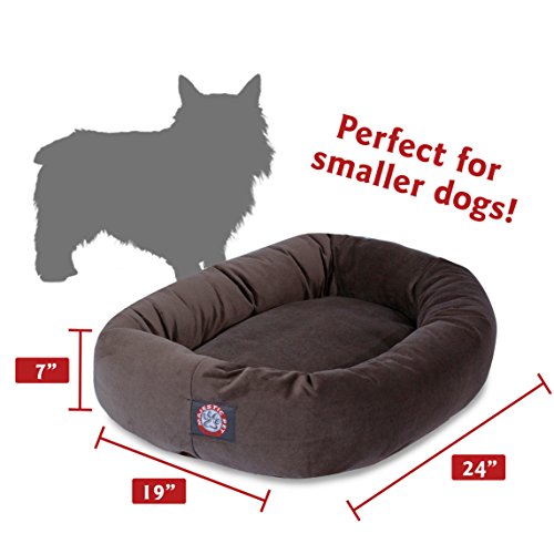 Suede Calming Dog Bed (Chocolate)