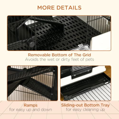 59.5" Small Animal Cage with Wheels (53.5"L x 18.0"W x 28.8"H)