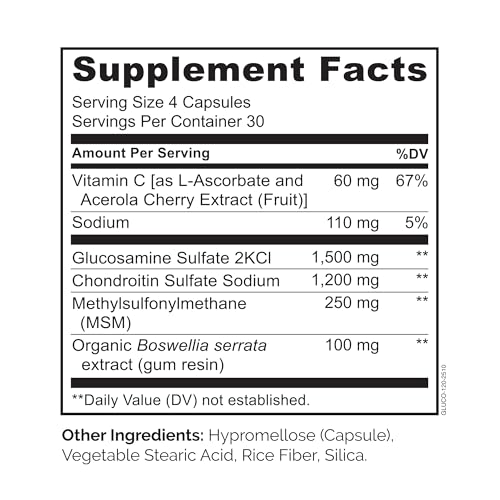 Glucosamine Chondroitin MSM with Boswellia (120 Count (Pack of 1))