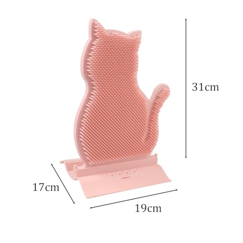 Cat Self Grooming Comb Brush with Catnip Wall Corner Groomer Brush Cats Face Scratchers for Indoor Dogs Fur pets (PINK)