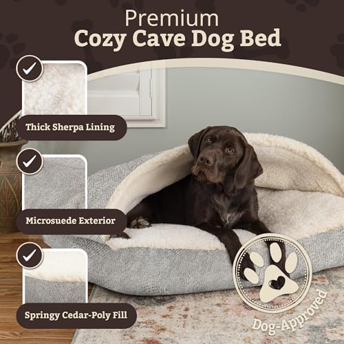 Rectangle Cozy Cave Dog Bed (Palmer Dove / Large)