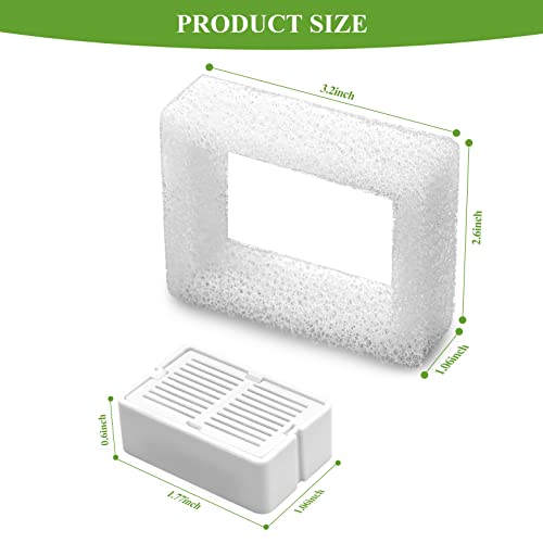 16 Pack Cat Water Fountain Filter with 4 Foam