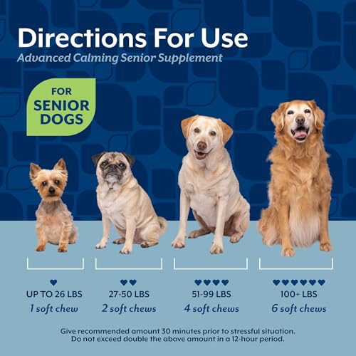 Senior Advanced Calming Aid Dog Supplement (60 Count (Soft Chews))