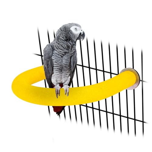 U Shaped Large Parrot Perch (Large / Yellow)