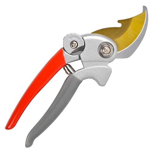 Ultra Sharp Germany Titanium Steel Pruning Shears (Red/Grey/Gold)
