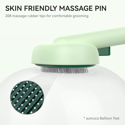 Cat Brush for Shedding (Forest Green)