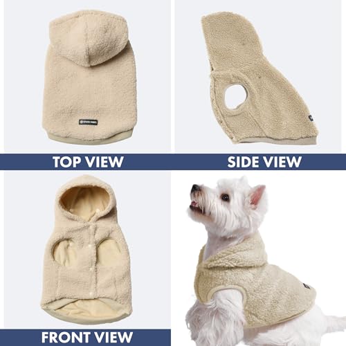Sherpa Fleece Dog Jacket (Beige / XL)