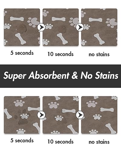 Absorbent Pet Feeding Mat (MP-BROWN / 23"x34")