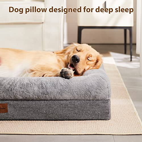Orthopedic Dog Bed for Large Sized Dogs (L(35*23*6inch) / Grey)