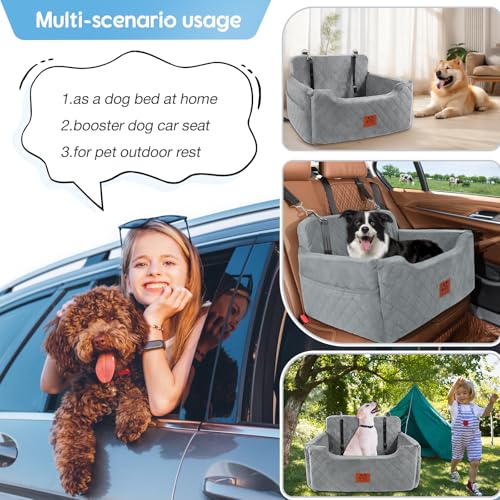 Dog Car Seat for Medium (Grey)