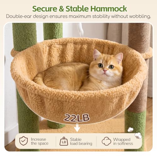 Cactus Cat Tree Tower 2 Condo Kitten Scratching Post (Cactus / 54 inch)