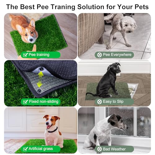 Pee Pads for Dogs with Fake Grass (32" x 24")