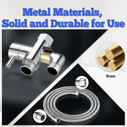 Dog Shower Sprayer Attachment (Shower Diverter with Elbow Outlet Design / Polished Chrome)