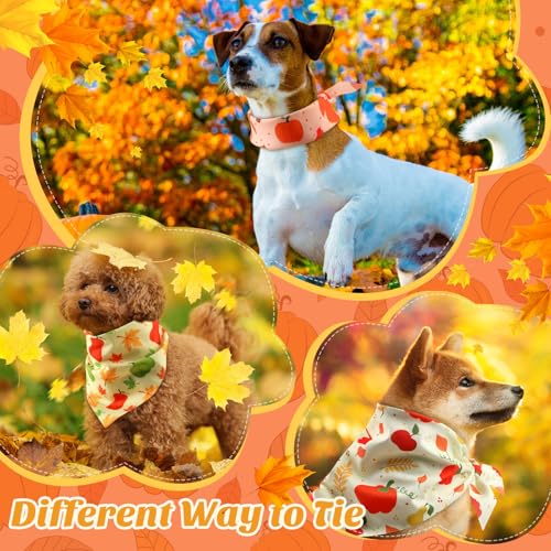200 Pcs Fall Dog Bandanas Bulk (Orange, Yellow, Brown / Fall Pumpkin)