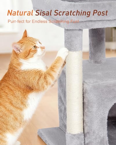23.6" Cat Tree for Large Cat (Light Gray)