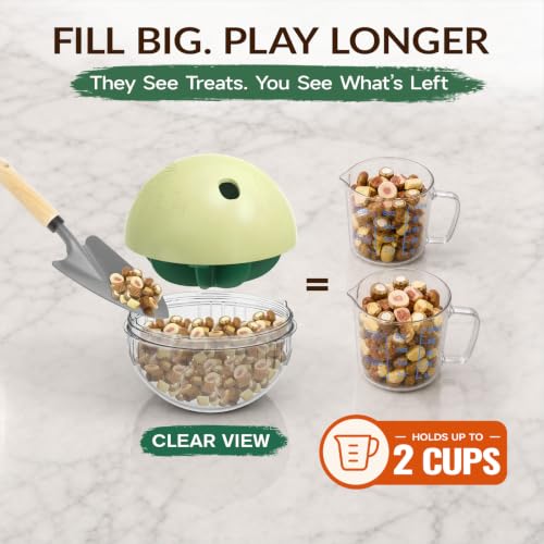 XL Rolling Dog Treat Dispenser Toys Wobble Giggle Ball (Green)
