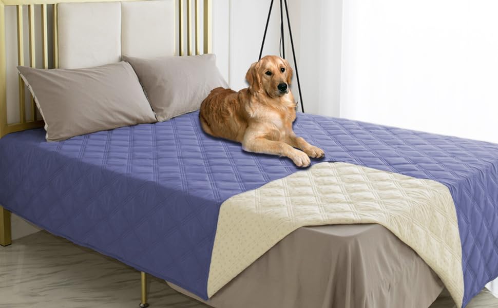 Waterproof Dog Bed Cover Pet Blanket with Anti (30x80 Inch (Pack of 1) / Violetblue)