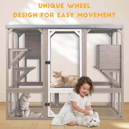 Catio Outdoor Cat Enclosure (59" L x 27.5" W x 47.2" H)