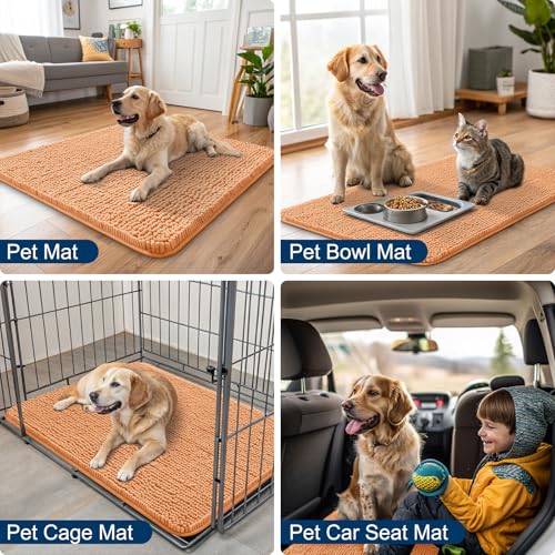 Dog Door Mat for Muddy Paws 59x24 (Orange / 59"X24")