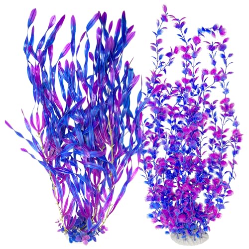 Tall Aquarium Plants 23 Inches (Purple（style C）)